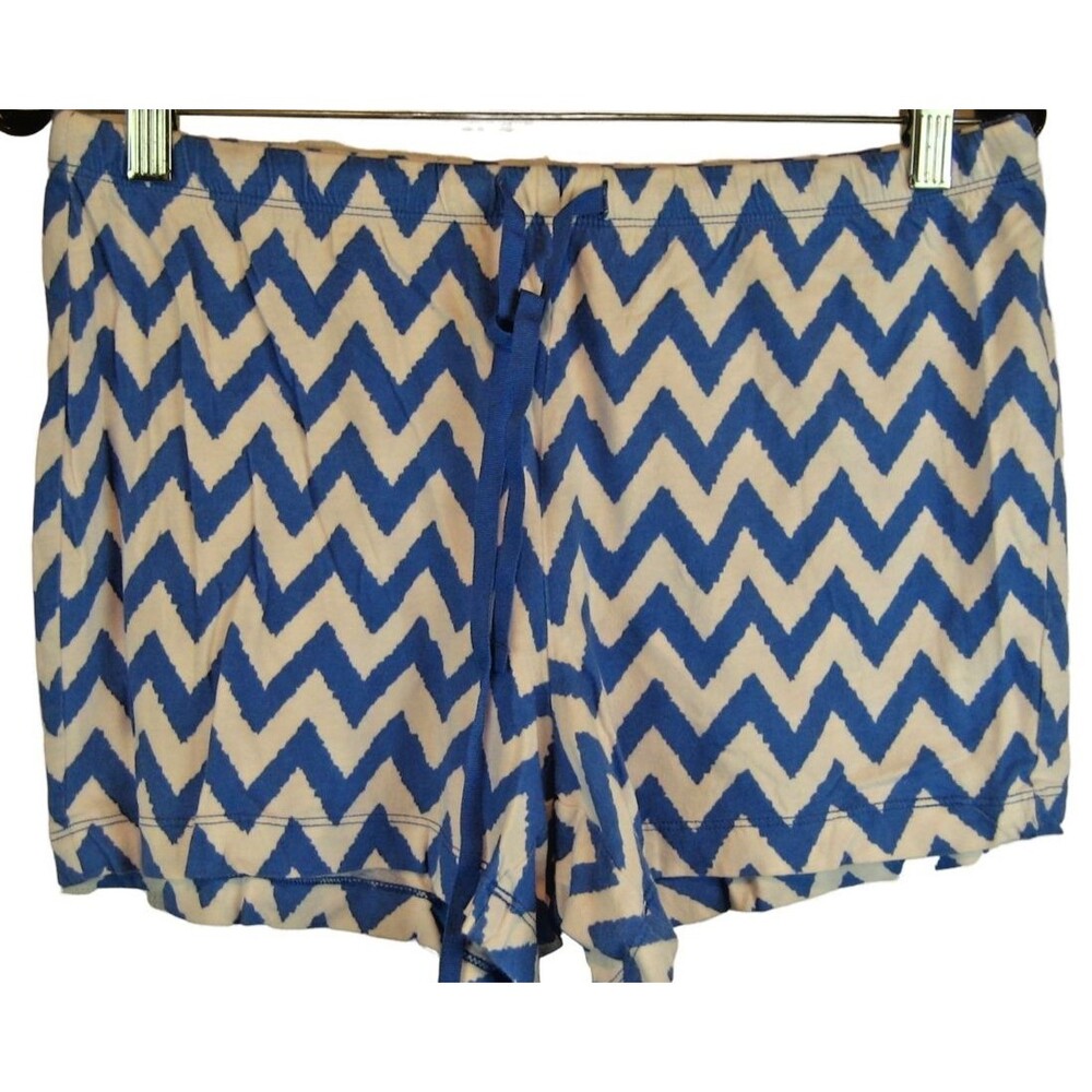 Womens Nautica Blue/White Elastic Waist Casual Shorts sz M(32x4x9r)